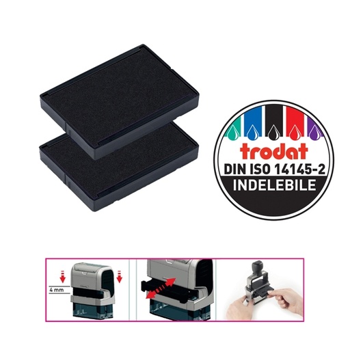 [D80946] BLISTER DA 2 TAMPONI 6/4929 NERO TRODAT