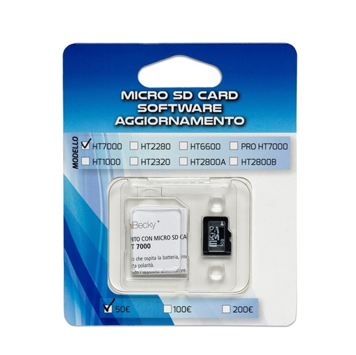 [D80965] MICRO SD CARD aggiornamento 100/200€ per verificabanconote HT7000