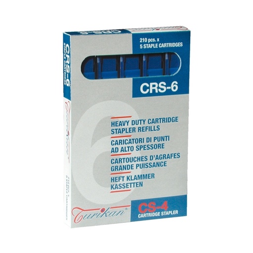 [D81390] 5 caricatori da 210 punti CRS-6 mm blu (fino a 25 fogli) Turikan