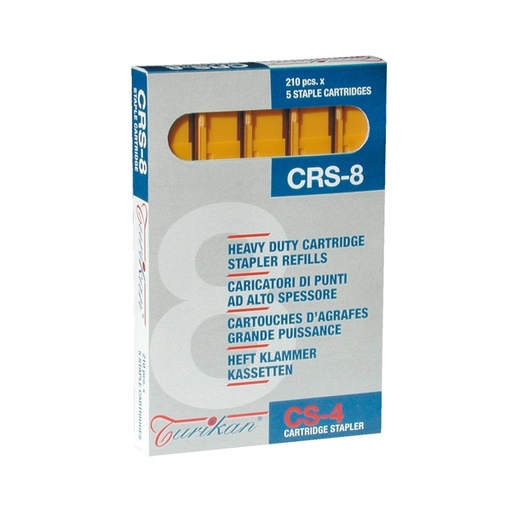 [D81391] 5 caricatori da 210 punti CRS-8 mm giallo (fino a 40 fogli) Turikan