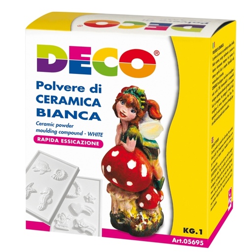 [D82011] POLVERE DI CERAMICA BIANCA 1KG DECO