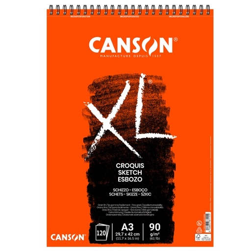 [D82028] Album XL Croquis A3 90gr 120fg Canson