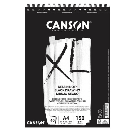 [D82032] Album XL Dessin Noir f.to A4 150gr 40fg Canson
