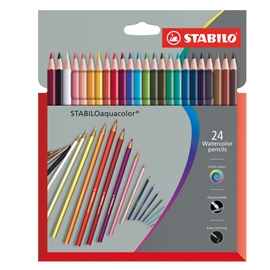 [D82077] Astuccio 24 pastelli Stabilo AQUACOLOR 1624-3