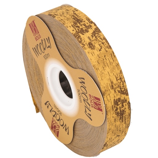 [D82340] Rotolo nastro Woodly Corteggia 24mmx100mt marrone chiaro Bolis