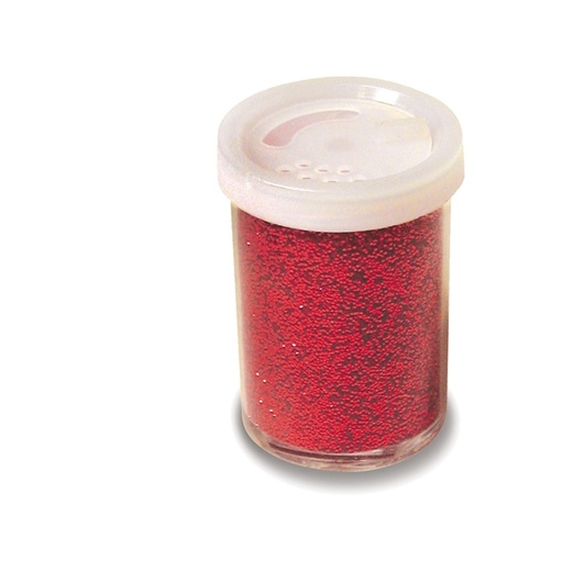[D82419] Glitter flacone grana fine 25ml rosso DECO