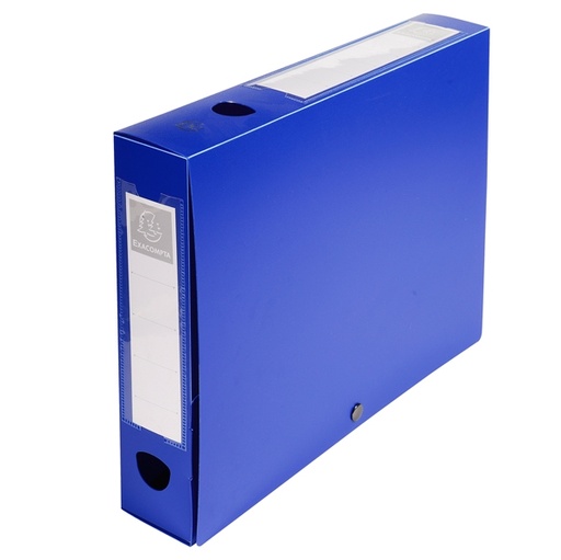 [D82448] Scatola archivio box con bottone blu f.to 25x33cm D 60mm Exacompta