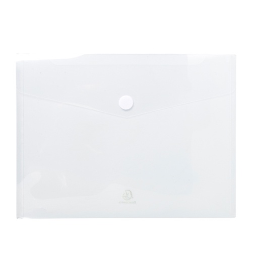 [D82464] Busta a tasca con velcro in pp trasparente f.to 24x32cm per A4 Exacompta