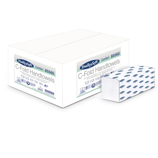 [D82481] Pacco da 153 asciugamani piegati a C goffrato micro Comfort BulkySoft