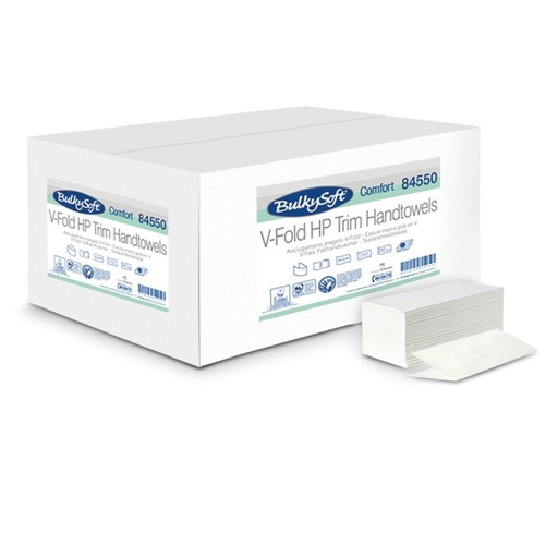 [D82482] Pacco da 210 asciugamani piegati a V goffrato micro Comfort BulkySoft