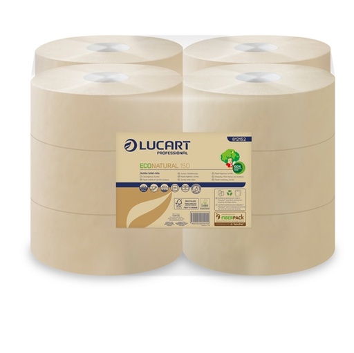 [D82486] Carta igienica MINI Jumbo diam.19,5cm - 150mt EcoNatural Lucart