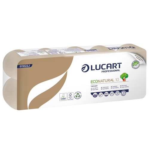 [D82489] Pacco 10 rotoli Carta Igienica 180 strappi EcoNatural Lucart