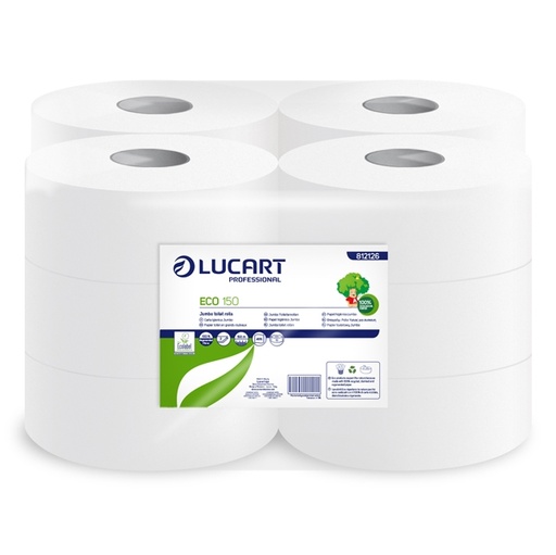 [D82490] Carta igienica MINI Jumbo diam.19,5cm - 150mt Eco Lucart