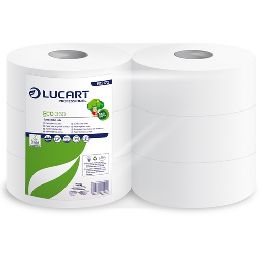 [D82491] Carta igienica MAXI Jumbo diam.25,5cm - 360mt Eco Lucart