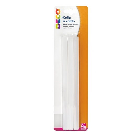 [D82573] Colla Stick per pistola grande pz.6 TY102M diam. 11mm - lungh. 20cm DECO