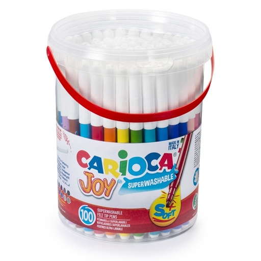 [D82592] BARATTOLO 100 PENNARELLI FINE JOY COLORI ASSORTITI CARIOCA