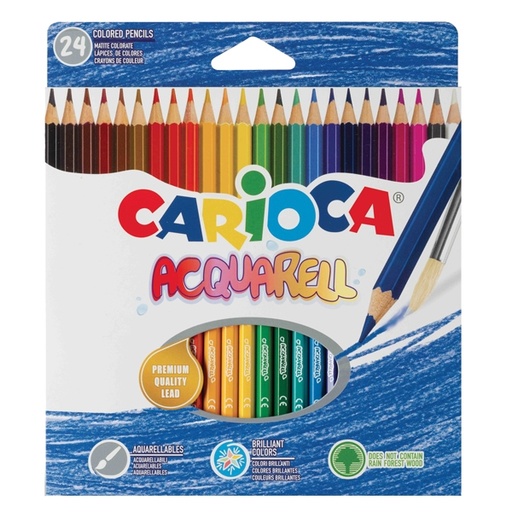 [D82594] Astuccio 24 matite acquerellabili colori assortiti Carioca