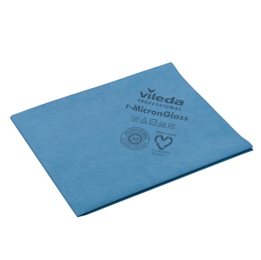 [D82601] Conf. 5 Panni Blu MicroGlass 50x40cm in microfibra Vileda