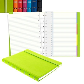 [D82625] Notebook f.to A5 a righe 56 pag. blu similpelle Filofax