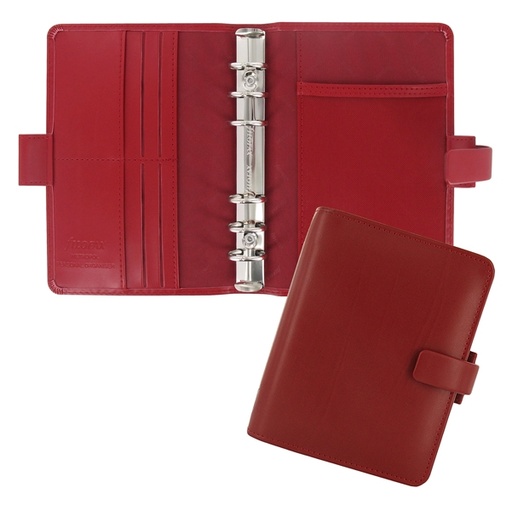 [D82631] Organiser Metropol Pocket f.to 146x115x35mm rosso similpelle Filofax