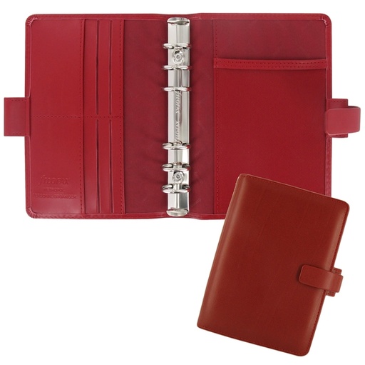 [D82633] Organiser Metropol Personal f.to 188x135x38mm rosso similpelle Filofax