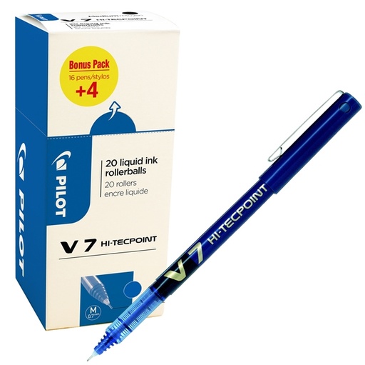 [D82708] Value pack 16+4 roller Hi-Tecpoint V7 0 ,7mm blu Pilot