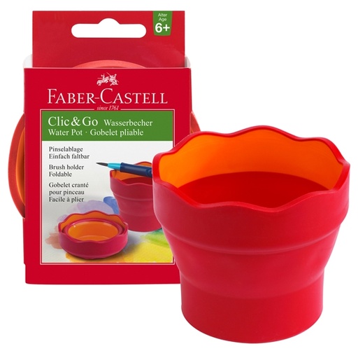 [D82711] Vaschetta multiuso Click  Go rosso Faber Castell