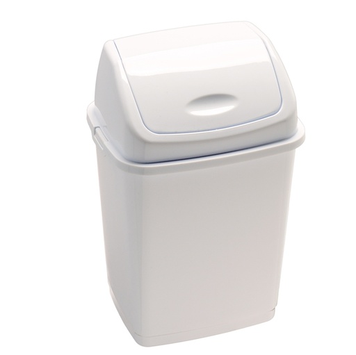 [D82731] Pattumiera a basculante 35Lt Rif Basic Bianco