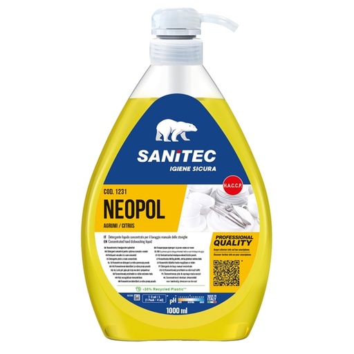 [D82747] Detergente stoviglie Neopol Piatti Gel 1Lt Sanitec