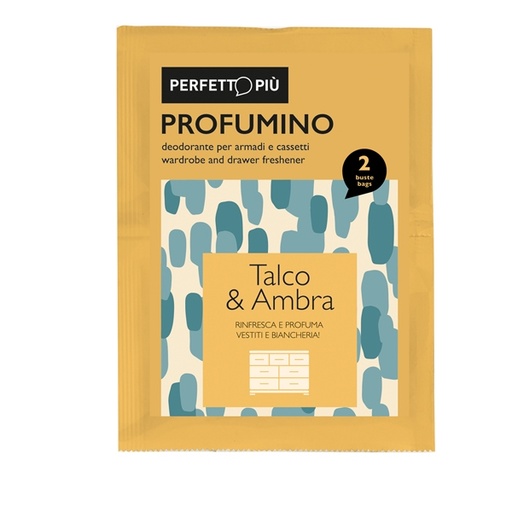 [D82784] Conf. 2 buste Profumino Talco e Ambra Perfetto
