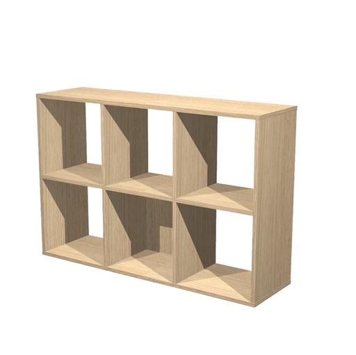 [D82837] LIBRERIA 6 CASELLE 104x29,2cm-H69,8cm Rovere - RAINBOW
