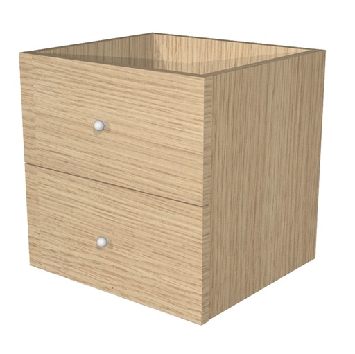 [D82840] CASSETTIERA 2CASS. Rovere per LIBRERIA RAINBOW