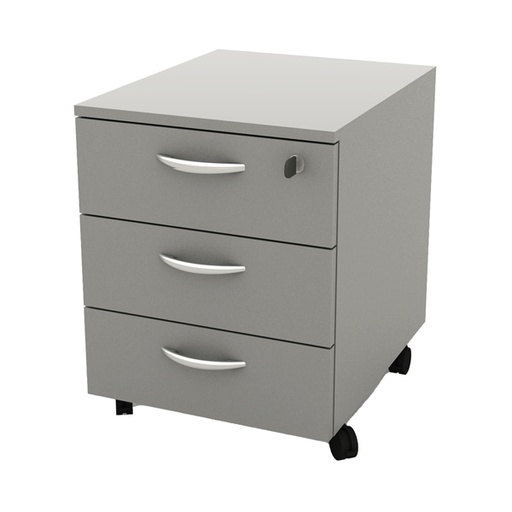 [D82849] Cassettiera 3 Cass. con ruote Grigio - Rainbow