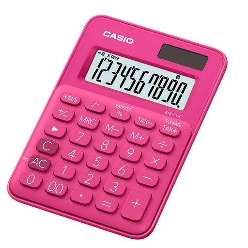 [D82869] Calcolatrice da tavolo MS-7UC fucsia big display 10 cifre CASIO