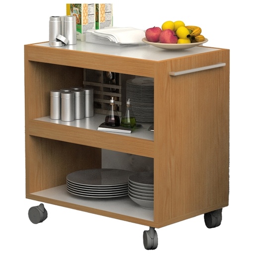 [D82929] Carrello su ruote 70x43,8xH73cm Bicolore - Angolo Ristoro