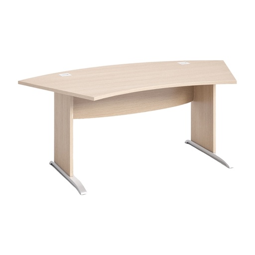 [D82946] Scrivania fianchi a L piedi metallo 190x96xH73cm Rovere - Agora' Direction