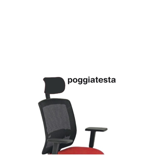 [D82960] Poggiatesta Nero per seduta Molly A