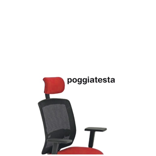 [D82961] Poggiatesta Rosso per seduta Molly A