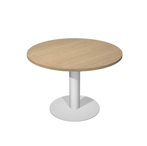 [D83019] Tavolo riunione tondo diam.120cm gamba metallo Rovere - Agora' Direction