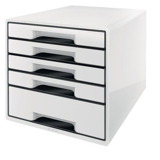 [D83028] Cassettiera drawer Cabinet CUBE 5 bianco Leitz