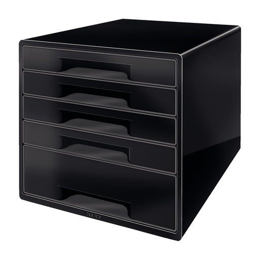 [D83029] Cassettiera drawer Cabinet CUBE 5 nero Leitz