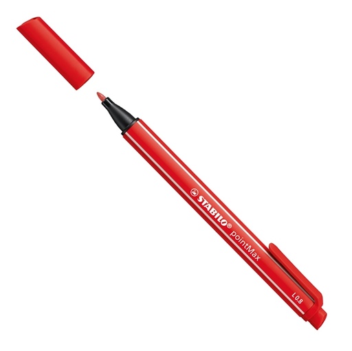 [D83066] Pennarello Point Max punta 0,8mm rosso Stabilo