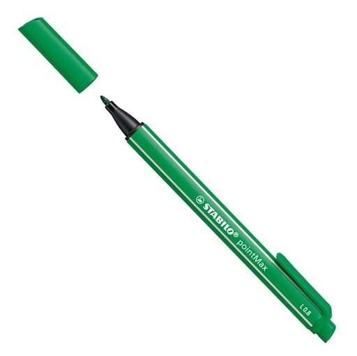 [D83067] Pennarello Point Max punta 0,8mm verde Stabilo