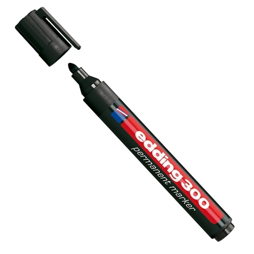 [D83077] Marcatore permanente 300 punta conica nero Edding