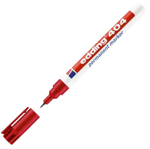 [D83103] Marcatore permanente extra-fine Edding 404 punta 0,75mm rosso