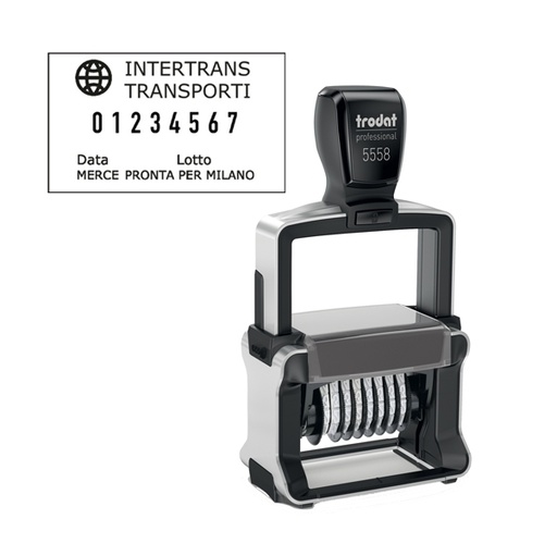 [D83127] Timbro Professional 4.0 5558/PL NUMERATORE 8 colonne 5mm autoinch. TRODAT