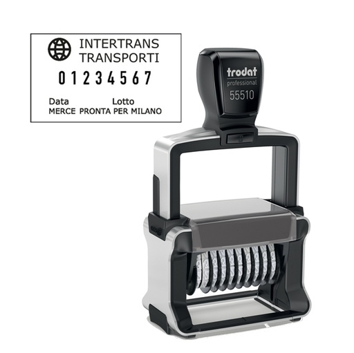[D83128] Timbro Professional 4.0 55510/PL NUMERATORE 10 colonne 5mm autoinch. TRODAT