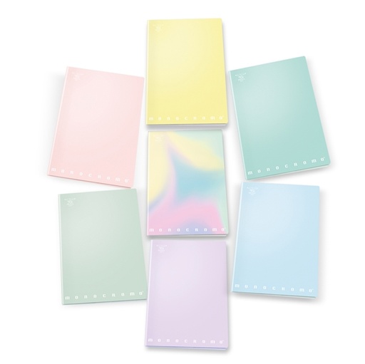 [D83146] Maxi quaderno A4 80gr 40+2fg 5mm c/margine linea Pastel Monocromo Pigna