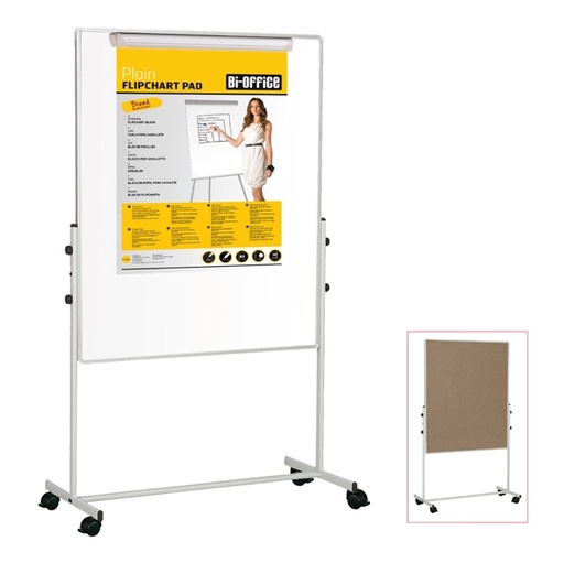 [D83320] Lavagna Duo a doppia superficie 100x100cm Bi-Office