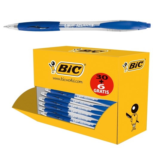 [D83330] Value pack 30+6 penne sfera scatto Atlantis blu 1.0mm Bic
